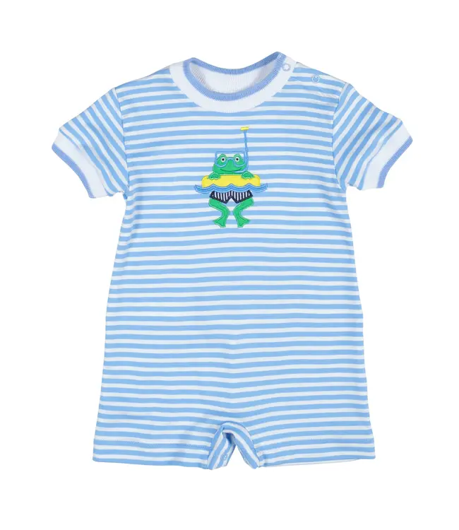 Florence Eiseman Stripe Knit Shortall w/Frog