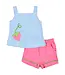 Florence Eiseman Stripe Knit Short Set w/Strawberry Pocket
