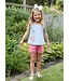 Florence Eiseman Stripe Knit Short Set w/Strawberry Pocket