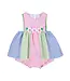 Florence Eiseman Seersucker Romper w/Flowers