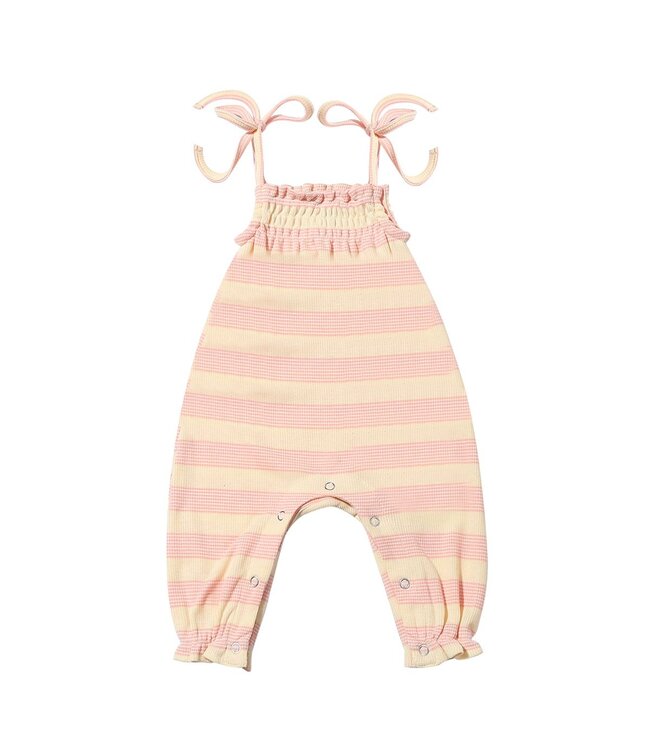 vignette Light Pink Stripe Victoria Romper