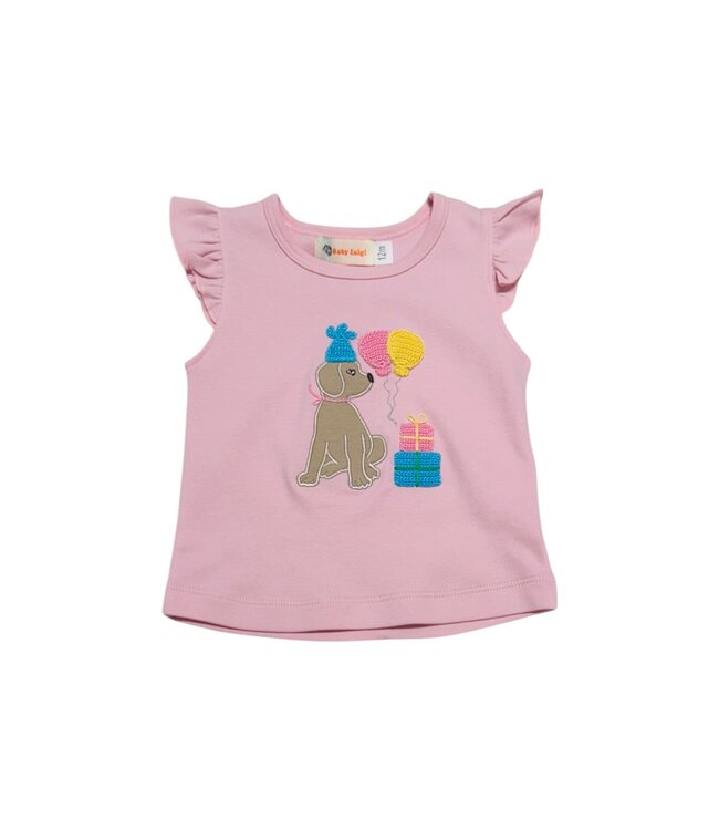 Luigi Lt. Pink Shirt w/Pup, Presents and Balloons Toddler
