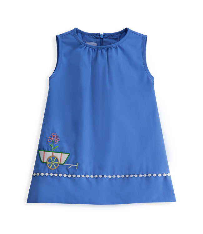 bella bliss Lapis Embroidered Jardin Dress