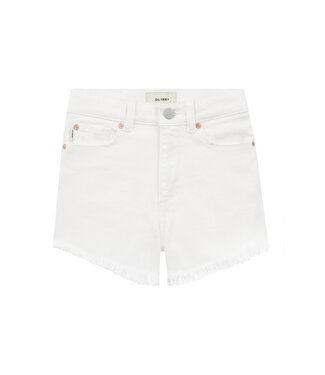 DL1961 White Lucy High Rise Frayed Shorts