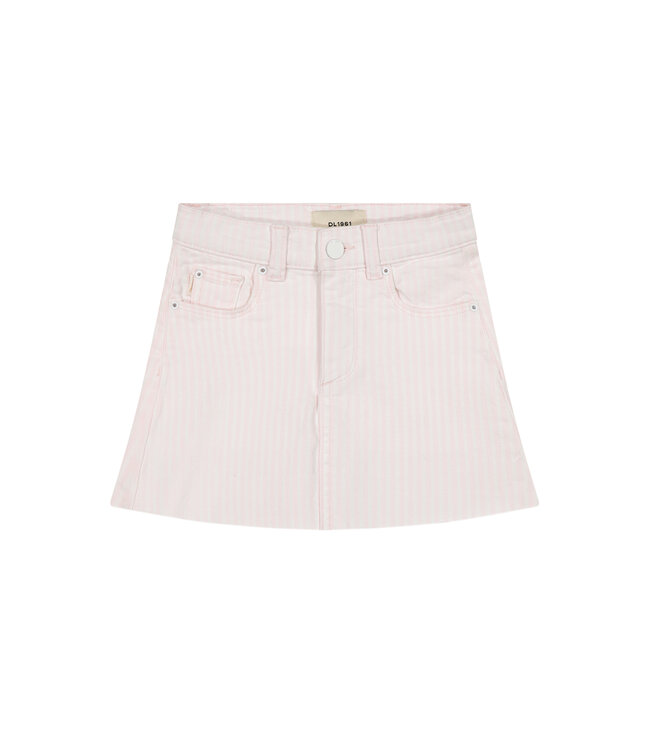 DL1961 Pink Stripe Jenny Mini Skirt