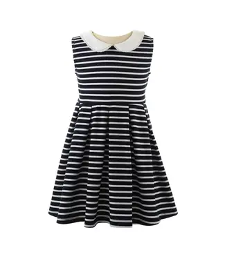 Rachel Riley Breton Striped Sleeveless Jersey Dress