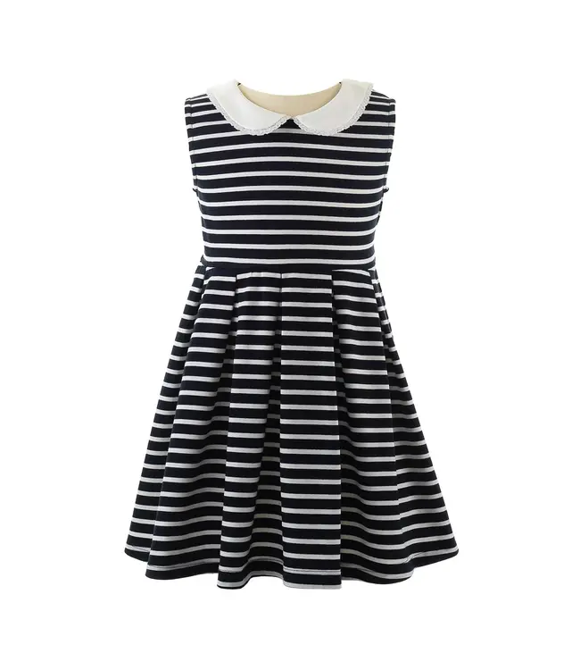 Rachel Riley Breton Striped Sleeveless Jersey Dress