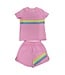Lola & the Boys Pink/Lavender Rainbow Sequin Short Set