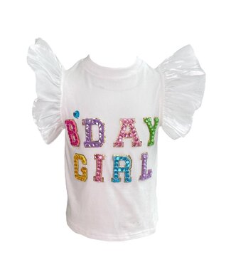 Lola & the Boys Birthday Girl Gem Ruffle Shirt