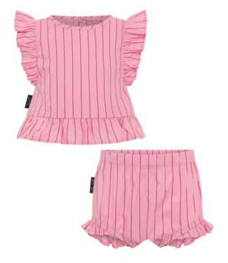Pink Lolly Stripe Frill Set