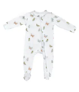 dear perli Butterflies Zip Footie