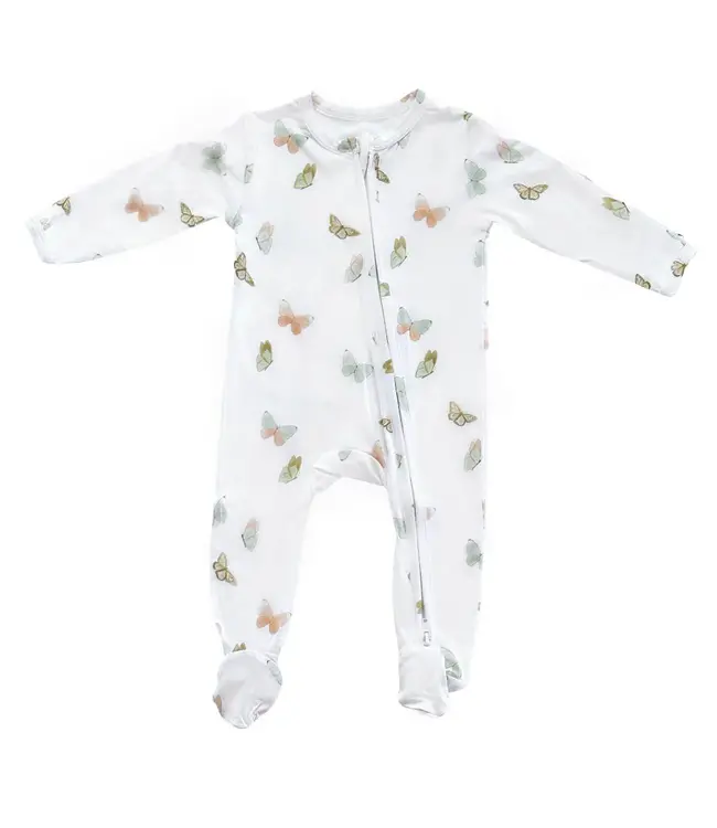 dear perli Butterflies Zip Footie