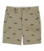 Pedal Khaki Printed Fish Short