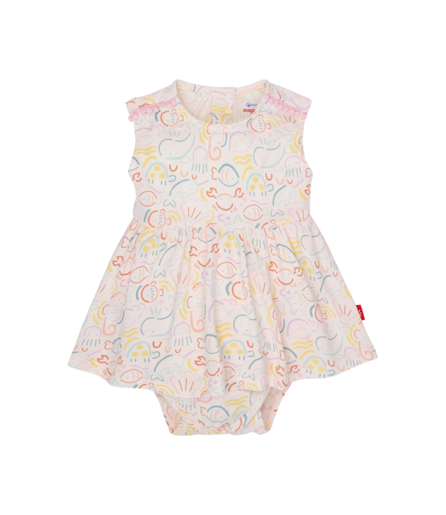 Magnificent Baby So-Fish Ticated Modal Bodysuit Dress