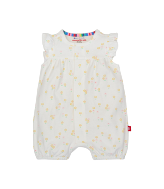 Magnificent Baby Evangeline Organic Cotton Romper w/Ruffle