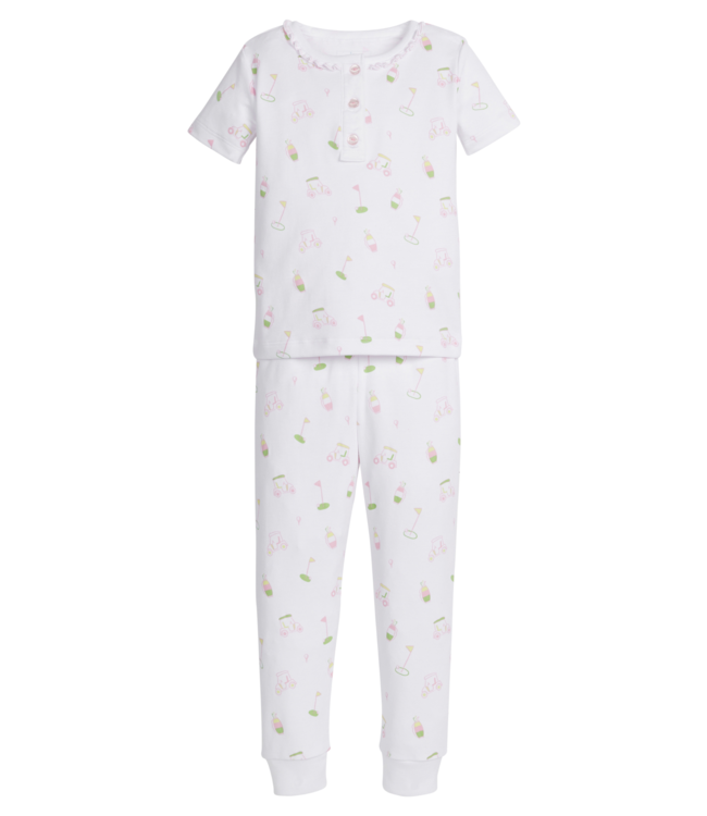 Little English Pink Golf S/S Ruffled Jammies