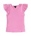 Little Olin Pink Ruffle Sleeve Ribbed Top