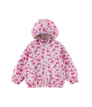 calonie Pink Bow Reversible Windbreaker
