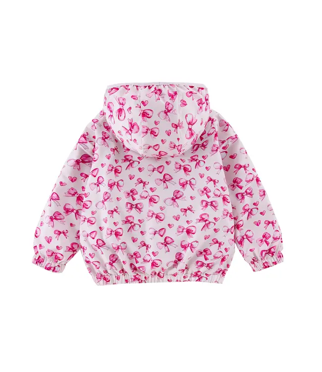 calonie Pink Bow Reversible Windbreaker