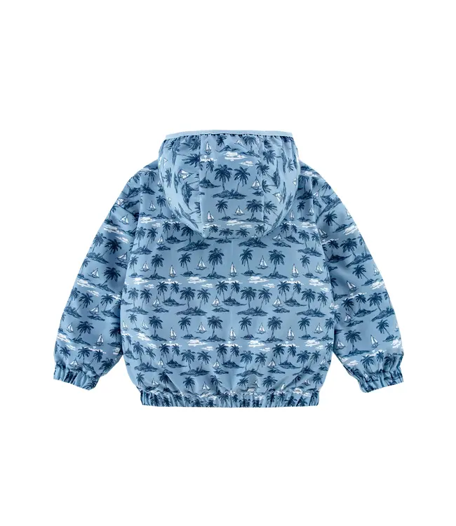 calonie Blue Palm Tree Reversible Windbreaker
