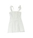 If so White Ruffle Denim Dress