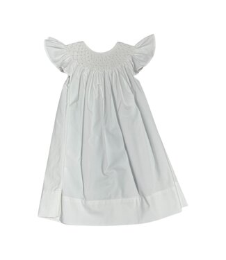 Catherine Pearl White Smocked Dress