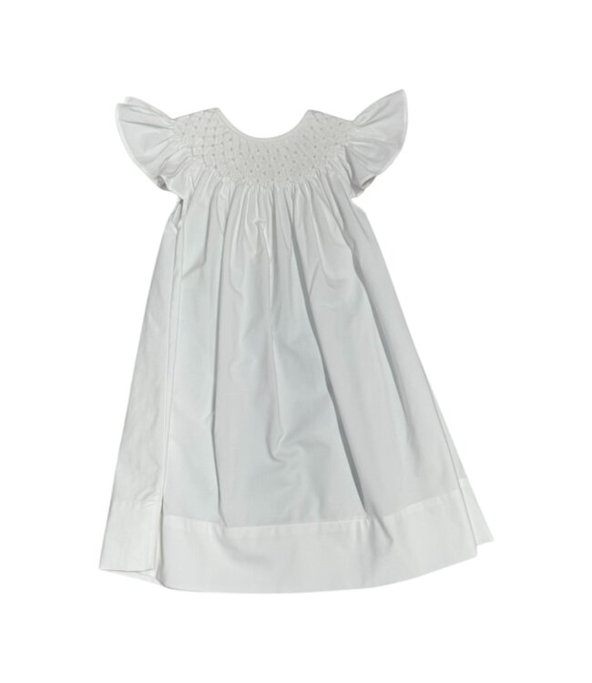 Catherine Pearl White Smocked Dress