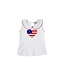 Luigi White Patriotic Heart Flag Top