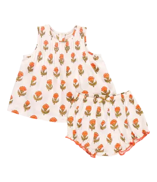 Pink Chicken Small Orange Bud Jaipur 2 Piece Set