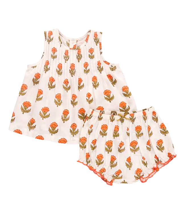 Pink Chicken Small Orange Bud Jaipur 2 Piece Set