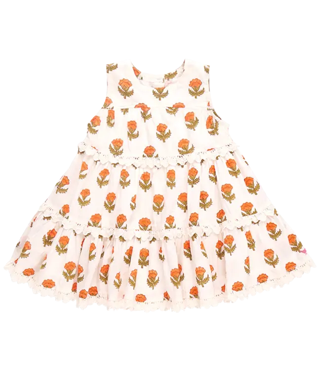 Pink Chicken Small Orange Bud Daphne Dress