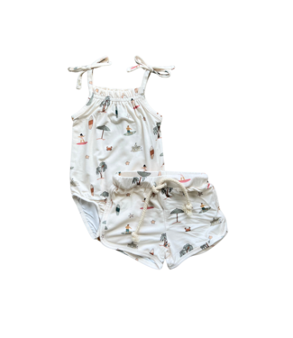 babysprouts Take Me To The Beach Tank Bodysuit & Shorts Set