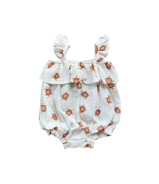 babysprouts Turtle Gauze Bubble Romper