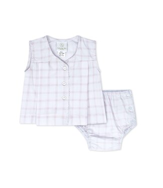 Lullaby Set Wilmington Pink Windowpane Jill Diaper Set
