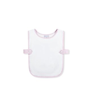 Lullaby Set White w/Pink Mini Gingham Celebration Bib