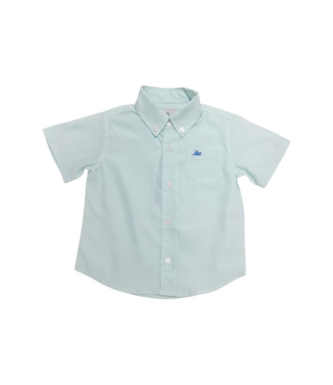 SouthBound Mini Beach Glass Gingham Performance Shirt