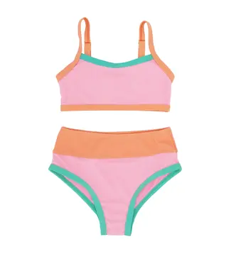 Feather 4 Arrow Prism Pink Retro Ringer Bikini