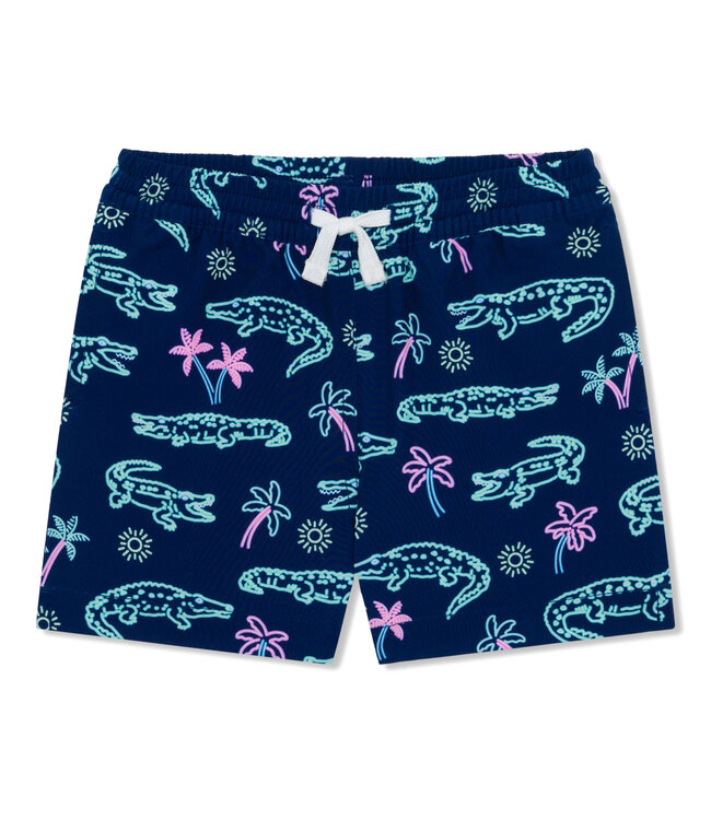 chubbies Navy Neon Glades Swim Trunks