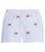 Little English Embroidered Basic Shorts-Flag