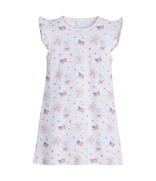 Little English Flags Angel Sleeve Dress