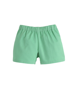 Little English Green Twill Basic Shorts