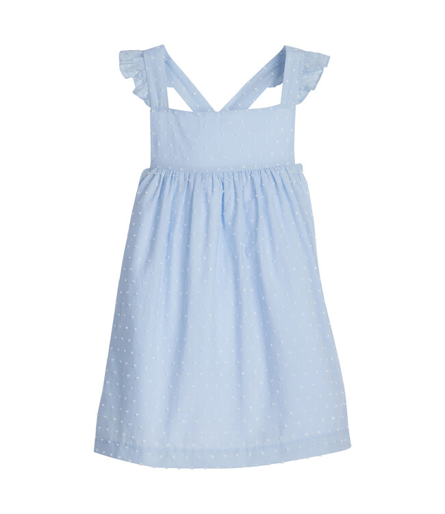 Little English Swiss Dot Something Blue Hope Dress