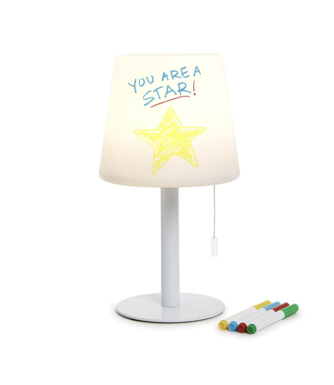 cupcakes & cartwheels LED Cordless Table Lamp w/4 Washable Markers
