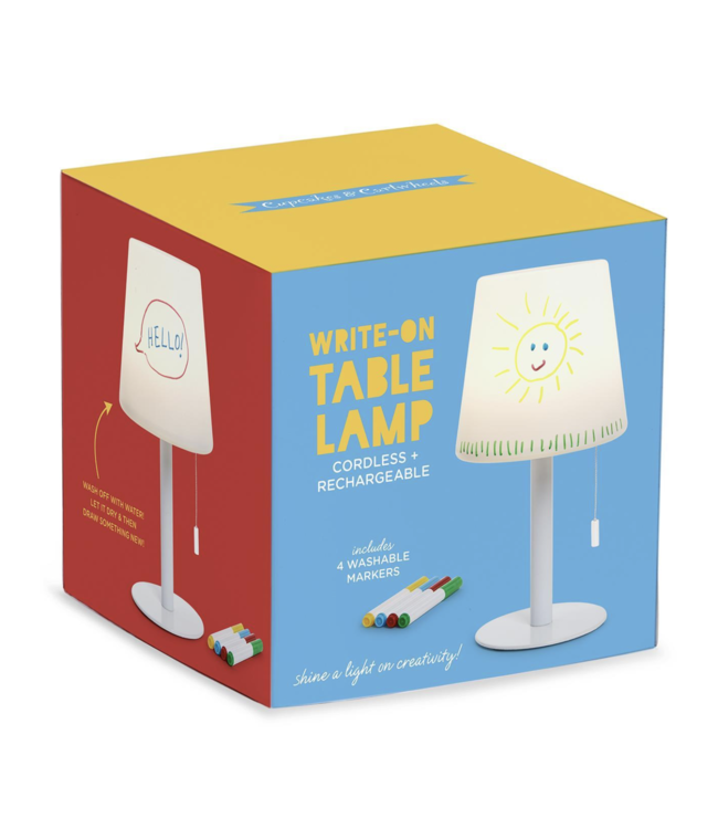 cupcakes & cartwheels LED Cordless Table Lamp w/4 Washable Markers