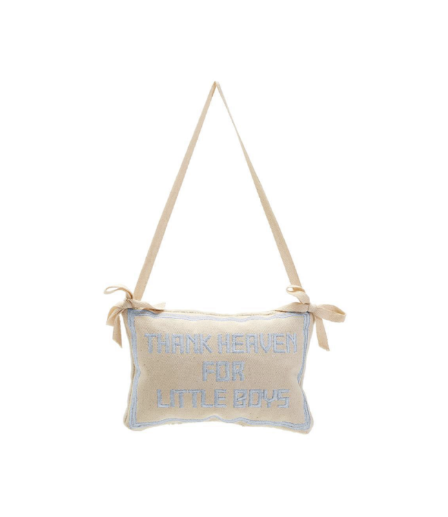 cupcakes & cartwheels Thank Heaven Pillow Door Hanger