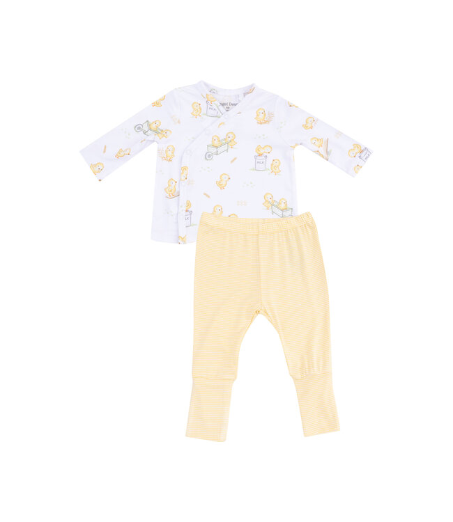 Angel Dear Baby Chicks TMH Set w/Roll Over Cuff Pant NB