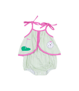 Angel Dear Golf Applique Swing Front Sunsuit