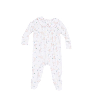 Angel Dear Bunny & Duck Smocked Peter Pan Footie