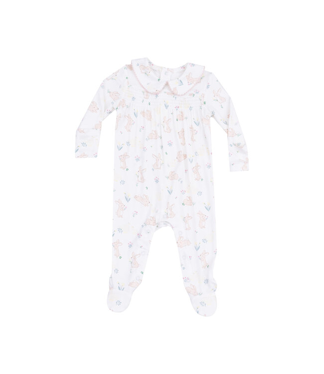 Angel Dear Bunny & Duck Smocked Peter Pan Footie