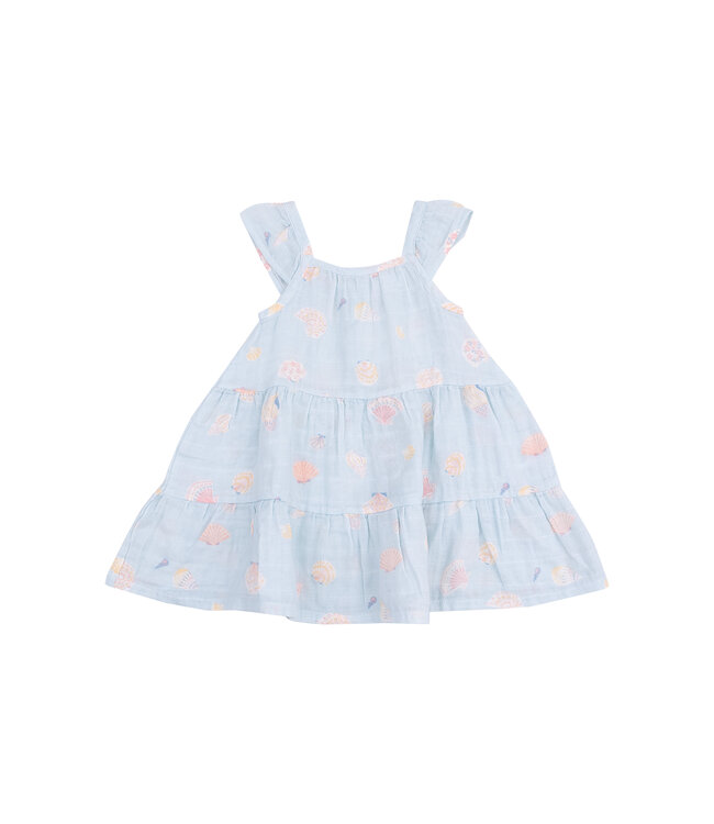 Angel Dear Grey Pretty Seashells Twirly Sundress